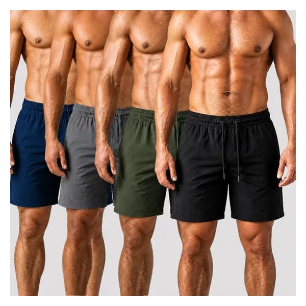 Kit 4 Bermudas Masculinas Short Praia Tactel Academia Treino